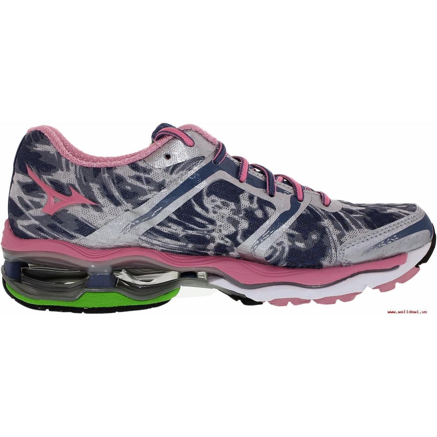 Mizuno Wave Creation 15 - Women`s Running Shoes Size 9.5 Gray Pink Green - Gray