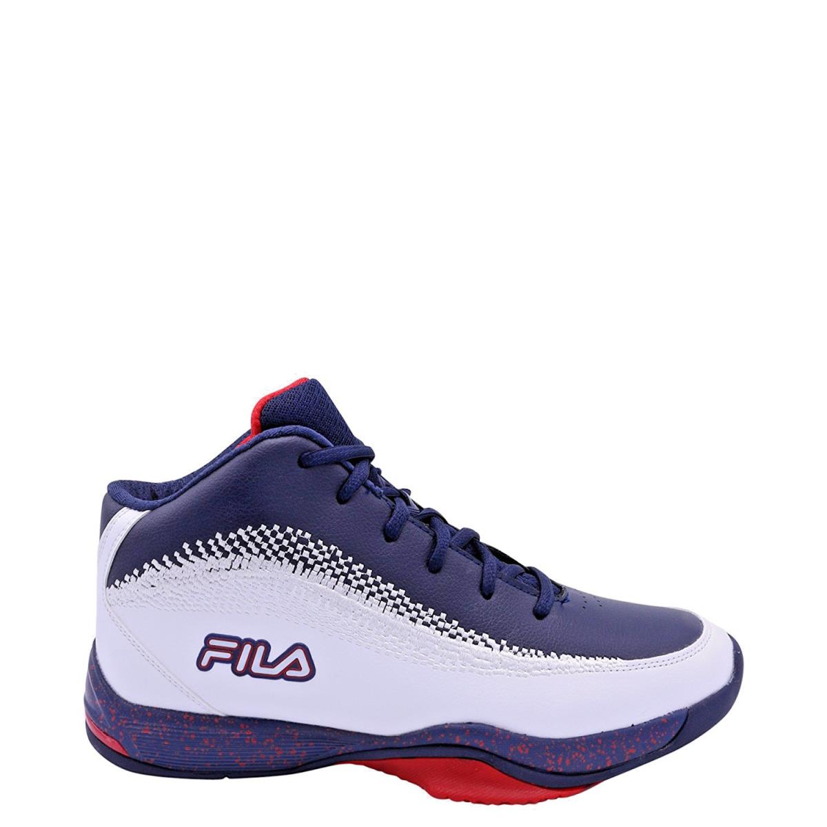Fila Men`s Contingent 4 Basketball Sneaker White Navy Red Size 9