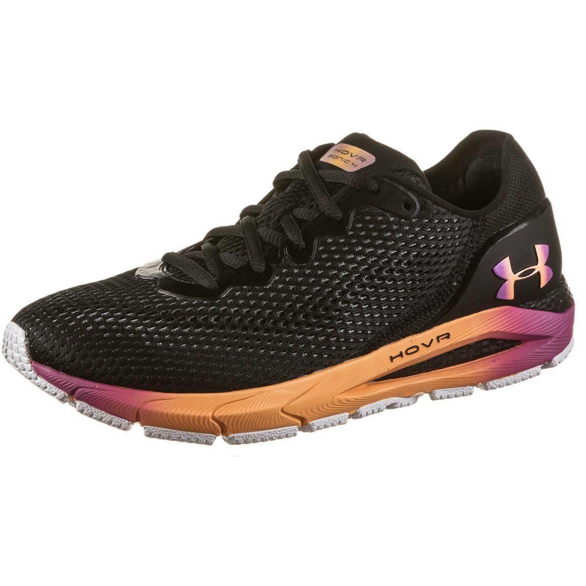 Women Under Armour Hovr Sonic 4 Running Shoes Black Noir Mesh Upper 3998-001 - Black Noir