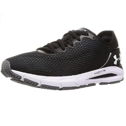 Women Under Armour Hovr Sonic 4 Running Shoes Black White Mesh Upper 559-002