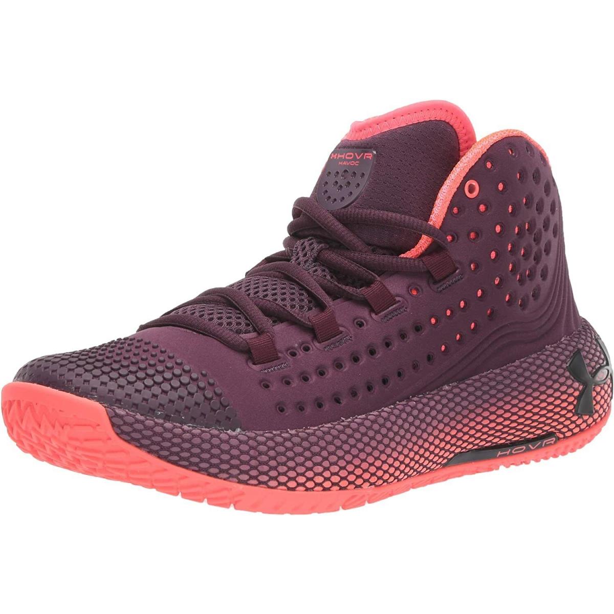 Under Armour Men`s Hovr Havoc 2 Basketball Shoes - Kinetic Purple (501)/Beta Red