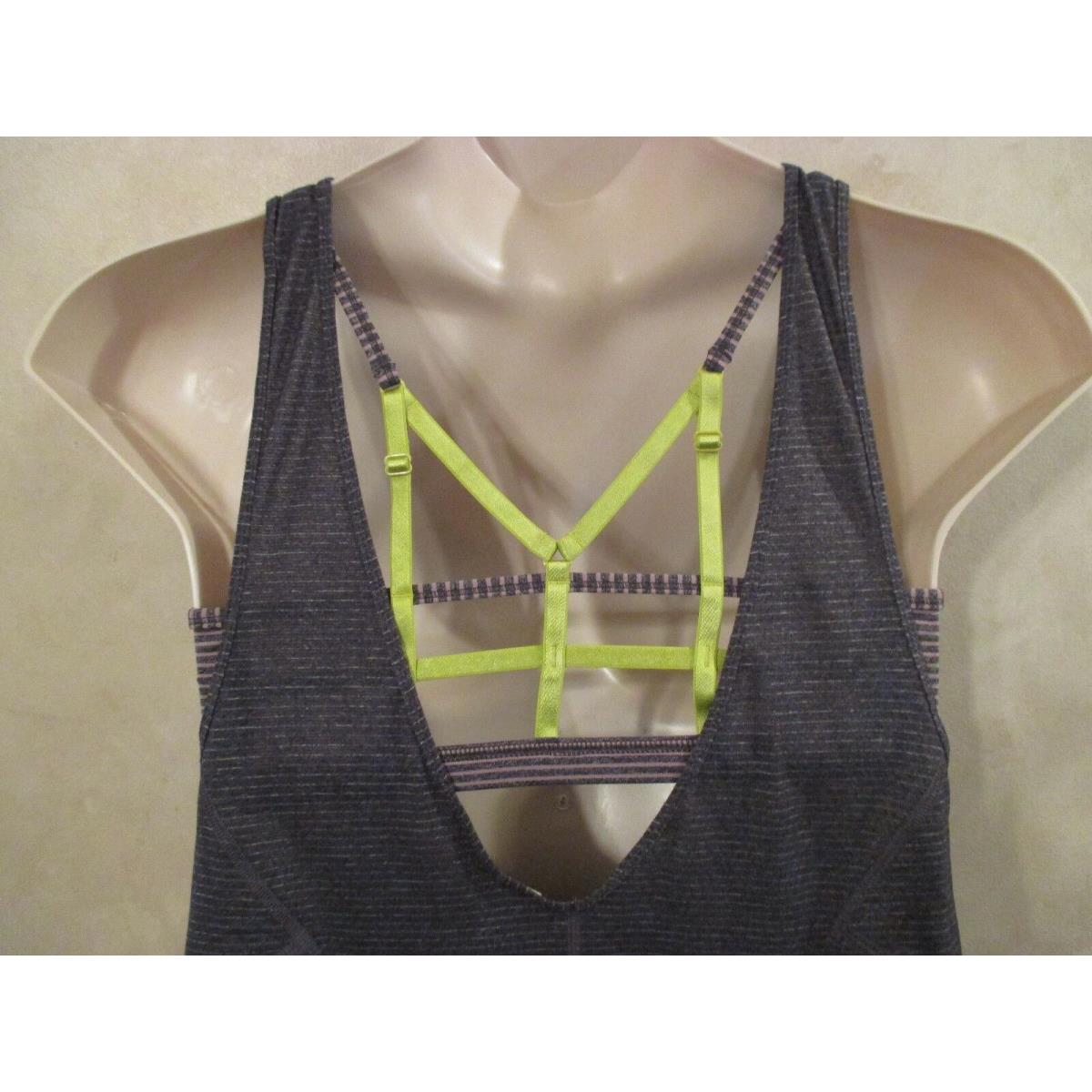 Lululemon SZ 12 Gray Seek The Heat Yoga Tank Top Tank Sports Bra