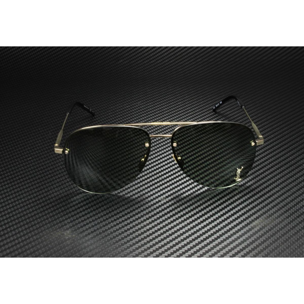 Saint Laurent Ysl Classic 11 M 003 Shiny Gold Solid Green 59mm Unisex Sunglasses