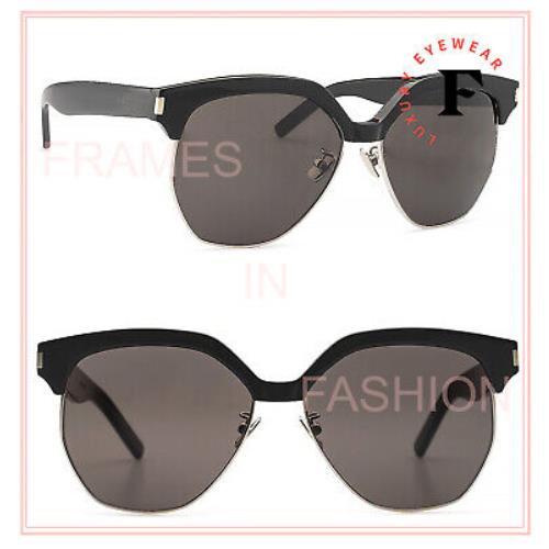 Saint Laurent 408 Ysl SL408 Black Oversized Sunglasses Unisex 002