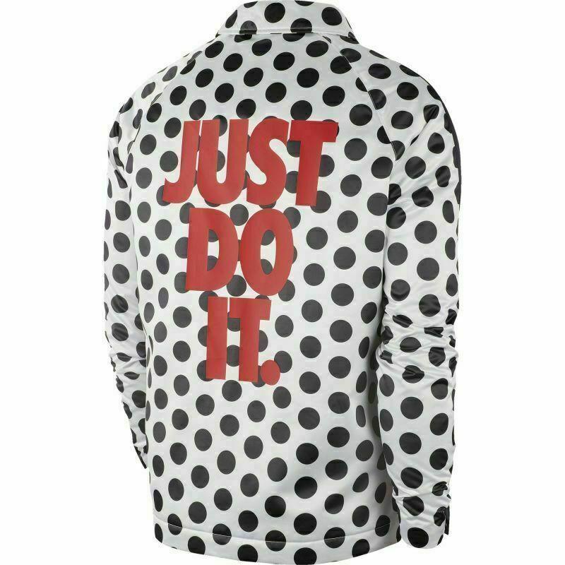 Nike Sportswear Jdi Synthetic-fill Polka Dot Printed Men Jacket White BV5539