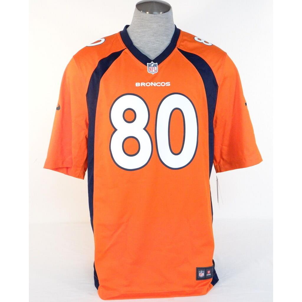 Nike Nfl On Field Denver Broncos Thomas 80 Orange Football Game Jersey Men`s