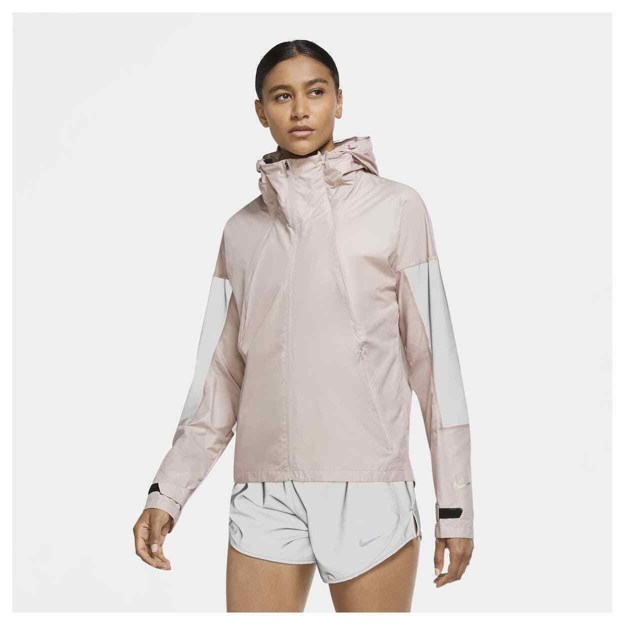 CU3383-269 Women Nike Run Division Flash Jacket - rose gold with reflective silver
