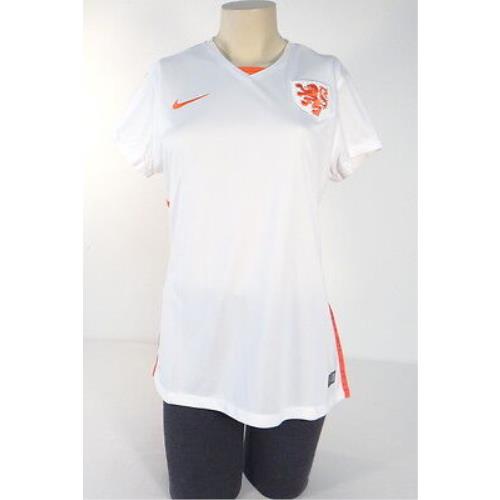 Nike Dri Fit White The Netherlands National Football Team Jersey Womans