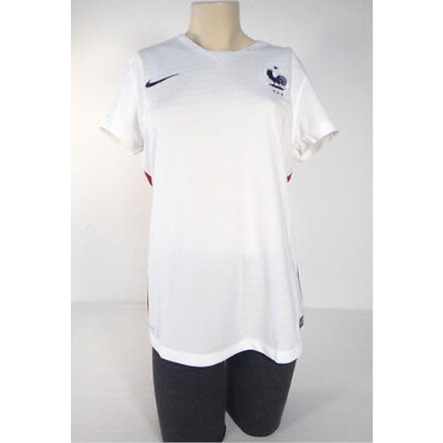 Nike Dri Fit White Fff French Football Federation Soccer Jersey Womans