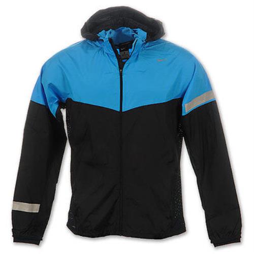 Nike Men`s Blue Zip-up Hood Long Sleeve Running Vapor Jacket 465390-477 Size S