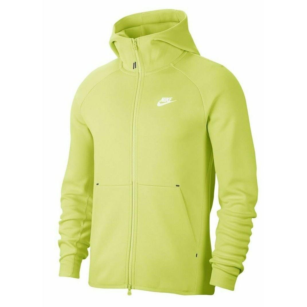 Nike Tech Fleece Zip Hoodie Limelight Green White 928483-367 Size XL