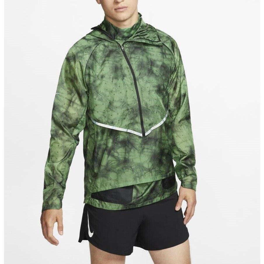 Nike Tech Pack Men`s Hooded Running Jacket Tomatillo Green BV5679 355