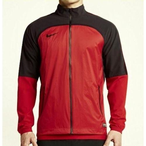 Nike Strike Woven Elite II Red Black Water Resistant F/z Soccer Jacket Mens M