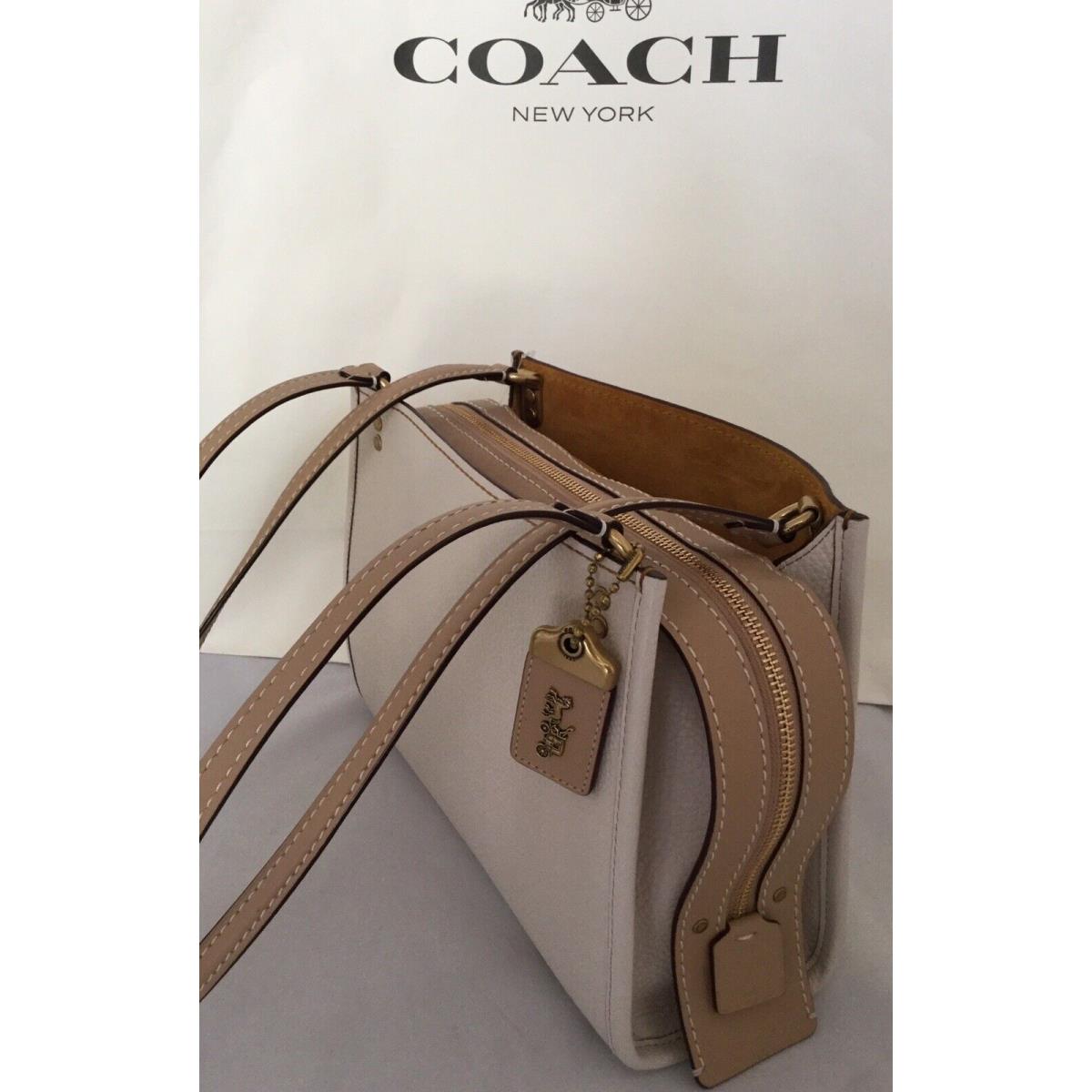 Coach 28484 1941 Rogue Shoulder Bag Glovetanned Pebble Leather Ol/chalk