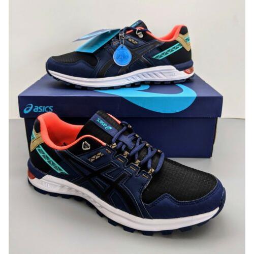 Asics Gel Citrek Black Blue Coral Trail Running Shoes 1021A221-002 Men`s Sz 11.5