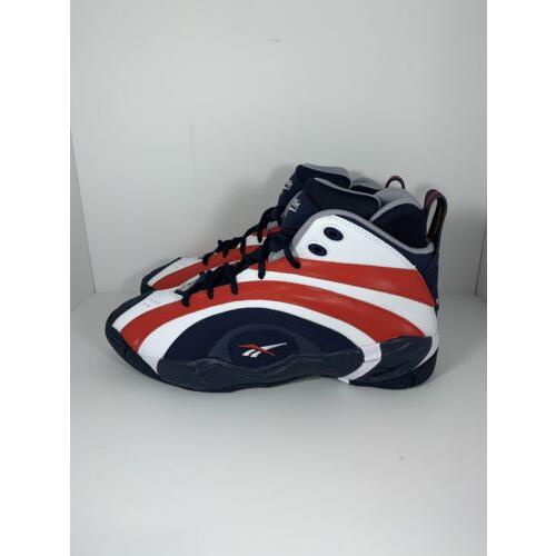 DS Reebok Men`s Shaqnosis Usa Basketball Shoes Vector Navy FV2971 Sz 10 Red