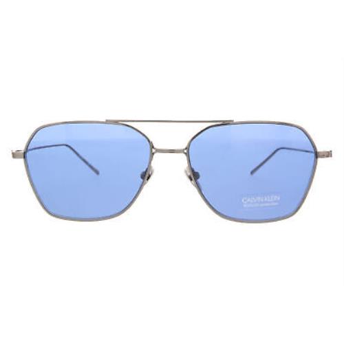 Calvin Klein sunglasses  - Dark Gunmetal , Dark Gunmetal Frame, Blue Lens 0