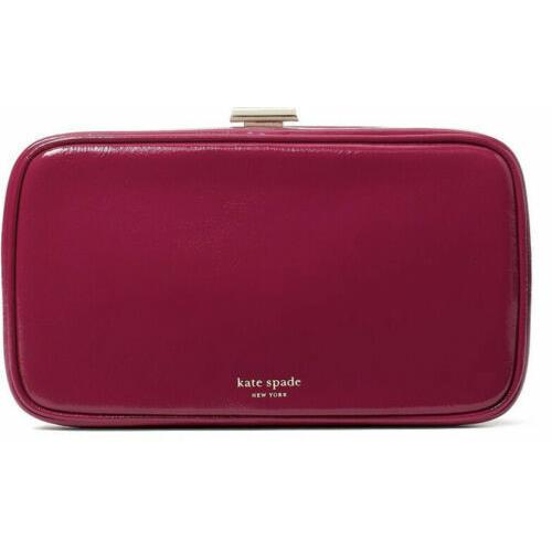 Kate Spade Boxed Clutch Crossbody Tonight Crinkle Patent Leather Pink Bag