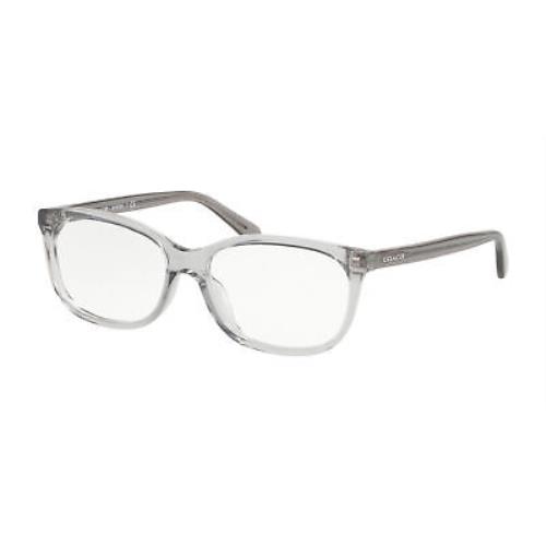 Coach HC6139 5176 Eyeglasses Women`s Transparent Grey Full Rim Pillow Shape 53mm