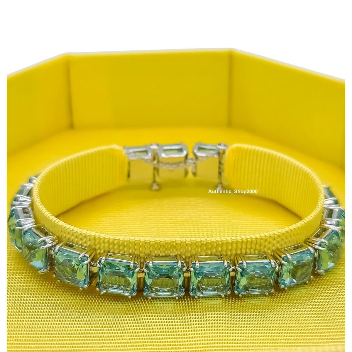 Swarovski Rhodium Crystal Millenia Aquamarine Bracelet 5614924 ...