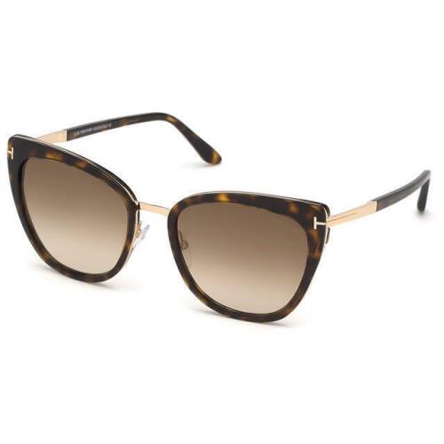 Tom Ford Simona FT 0717 52F Dark Havana/light Brown Shaded 57MM