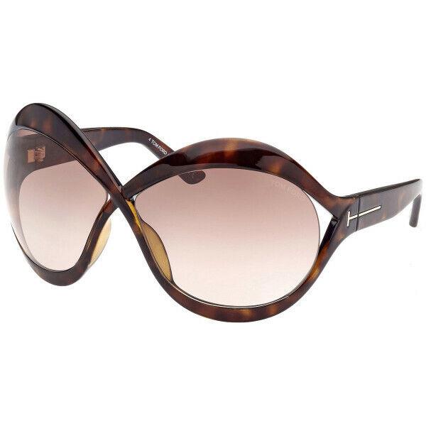 Tom Ford FT 0902 Carine-02 52F Dark Havana/light Brown Shaded 71 mm TF 902