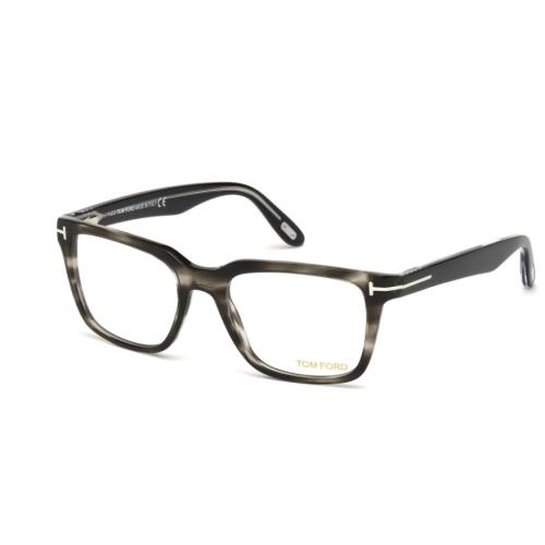 Tom Ford FT5304 093 Shiny Striped Grey Eyeglasses