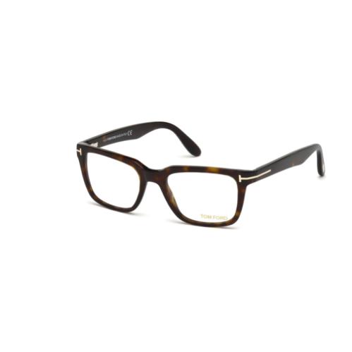 Tom Ford FT5304 052 Shiny Classic Havana Eyeglasses - Frame: Brown, Lens: