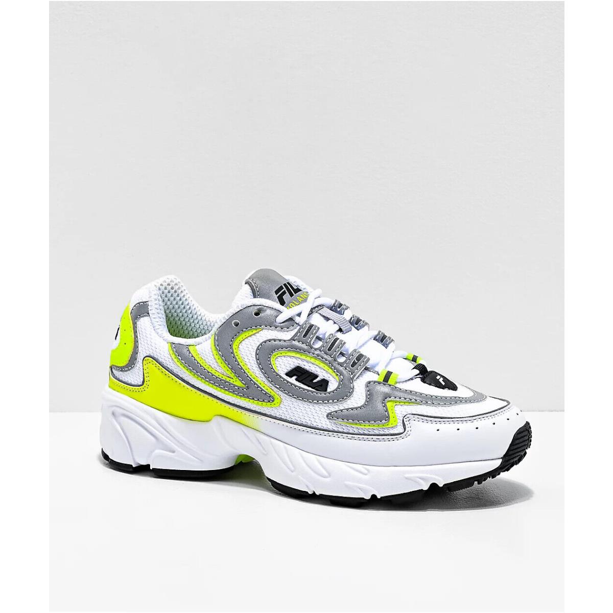 Fila Volante 98 White Yellow Sneaker / Shoes + Reflective Accents - Women`s 7