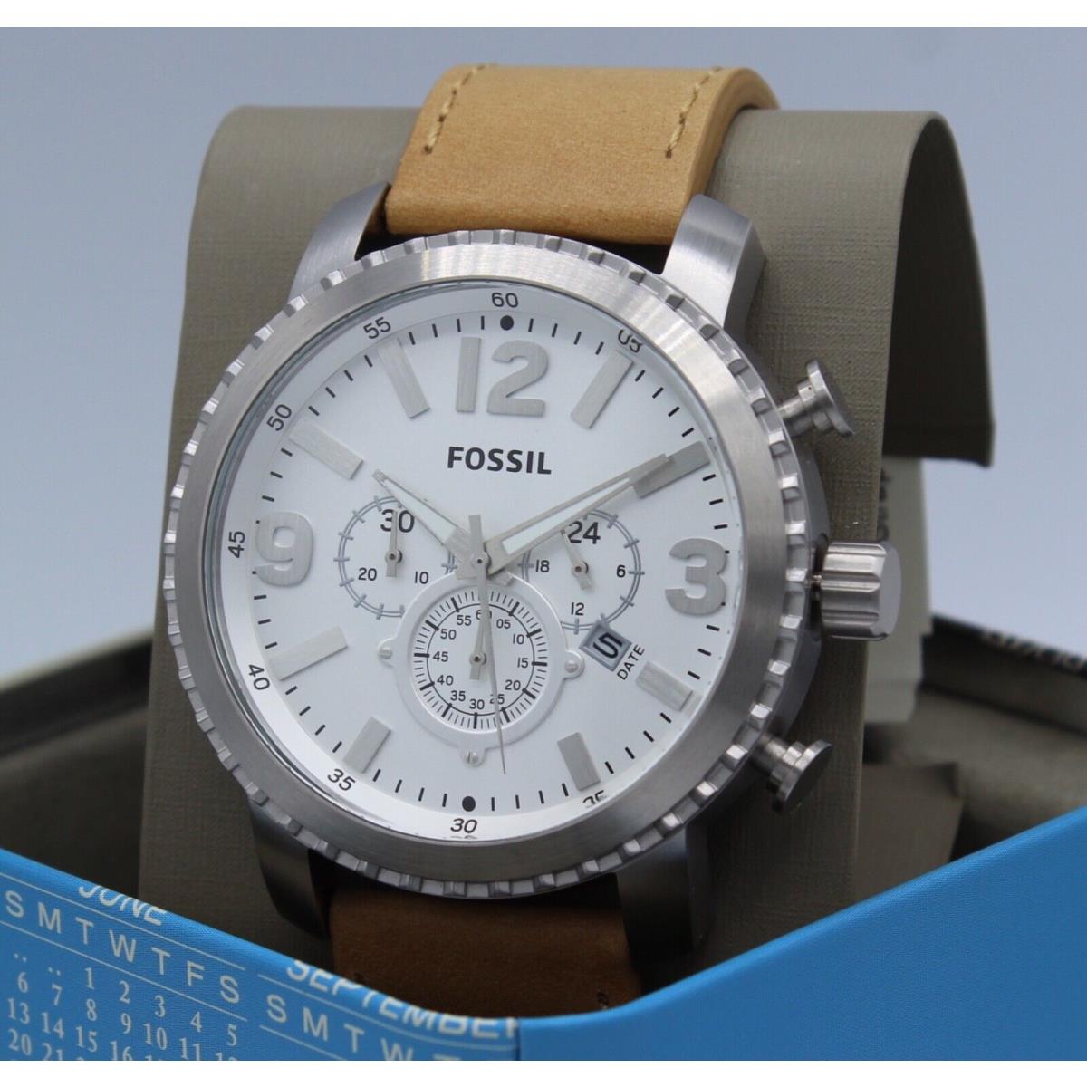 Fossil Gage Chronograph Silver Brown BQ2594 Men`s Watch