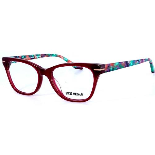 Steve Madden Kimmie Plum Cat Eye Womens Full Rim Eyeglasses Frame 51-17-135