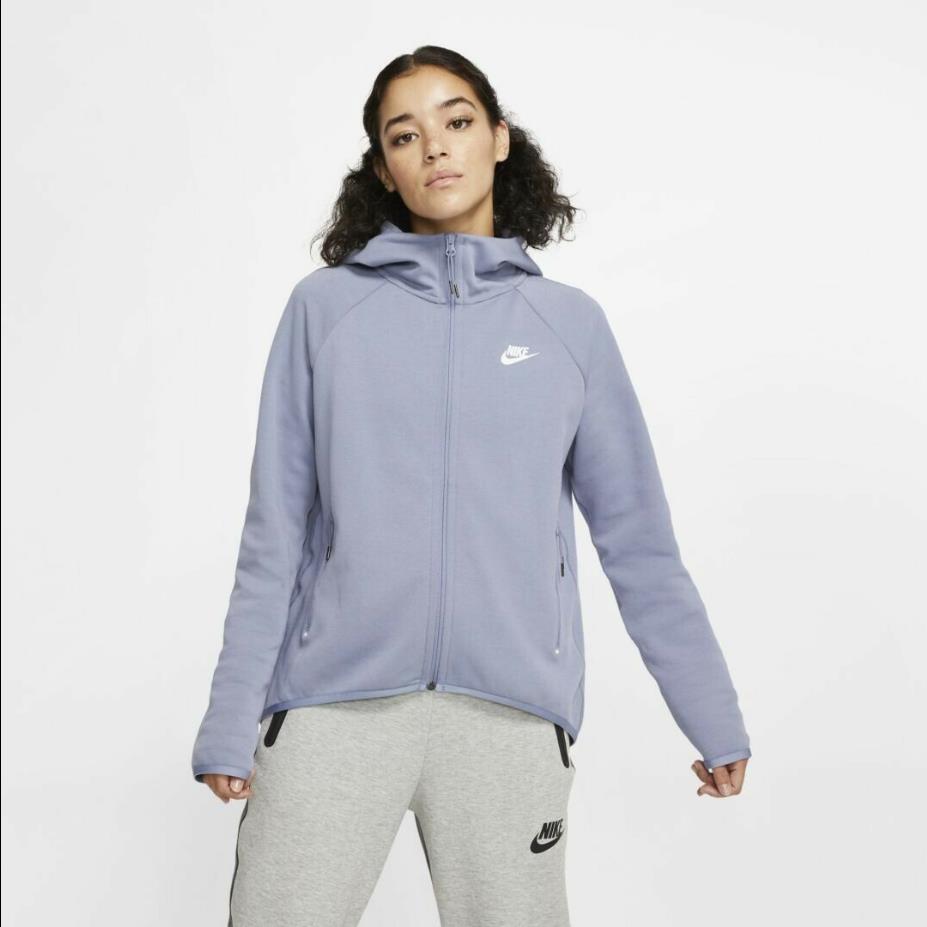 Nike Sportswear Tech Fleece Cape Women Full Zip Hoodie Jacket Blue BV7565 512