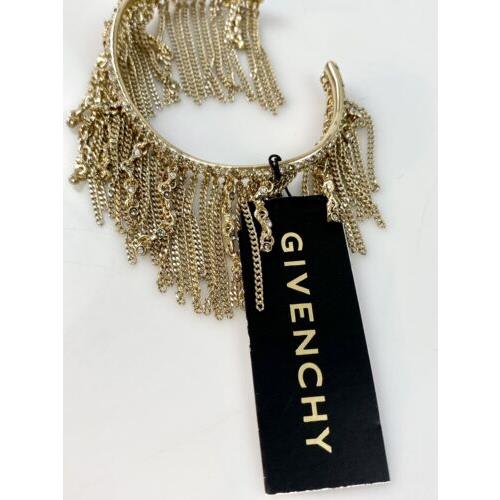 Givenchy Gold-tone Crystal Chain Fringe Cuff Bracelet - Givenchy jewelry -  042182222535 | Fash Brands