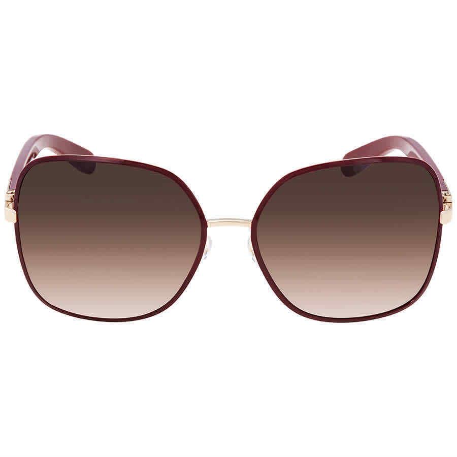 Salvatore Ferragamo Bordeaux Gradient Square Ladies Sunglasses SF150S 728 59