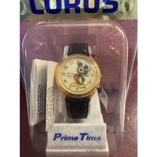 Vintage Disney Watch-mickey Mouse Melody Alarm Lorus Quartz - Box