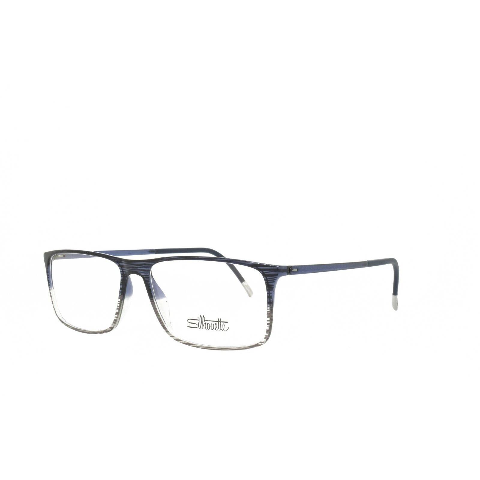 Silhouette Spx Illusion 2892 10 6053 Eyeglasses 56-15-145 Blue-grey ...