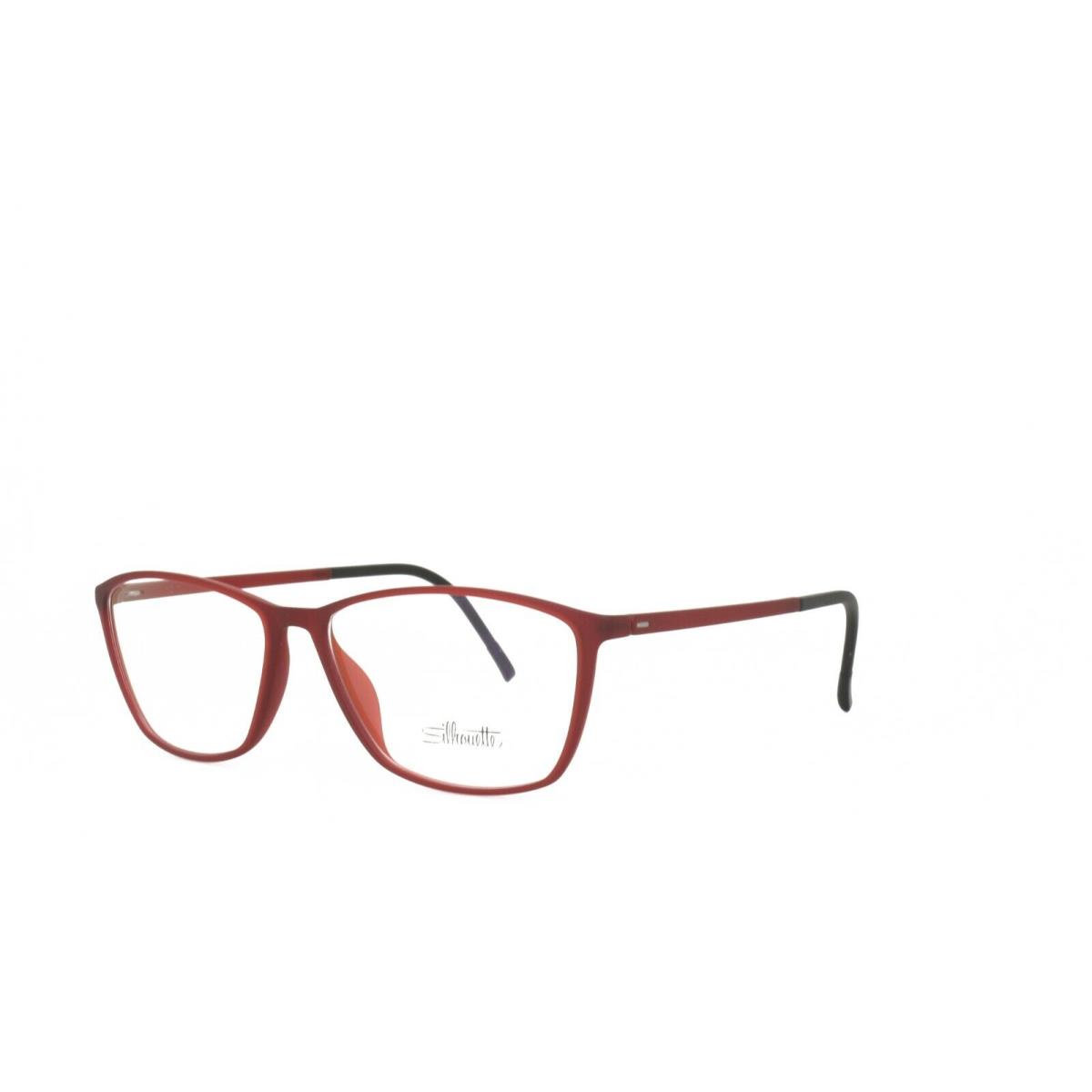 Silhouette Spx Illusion 1560 10 6108 Eyeglasses Frame 52-14-130 Red - Frame: Red
