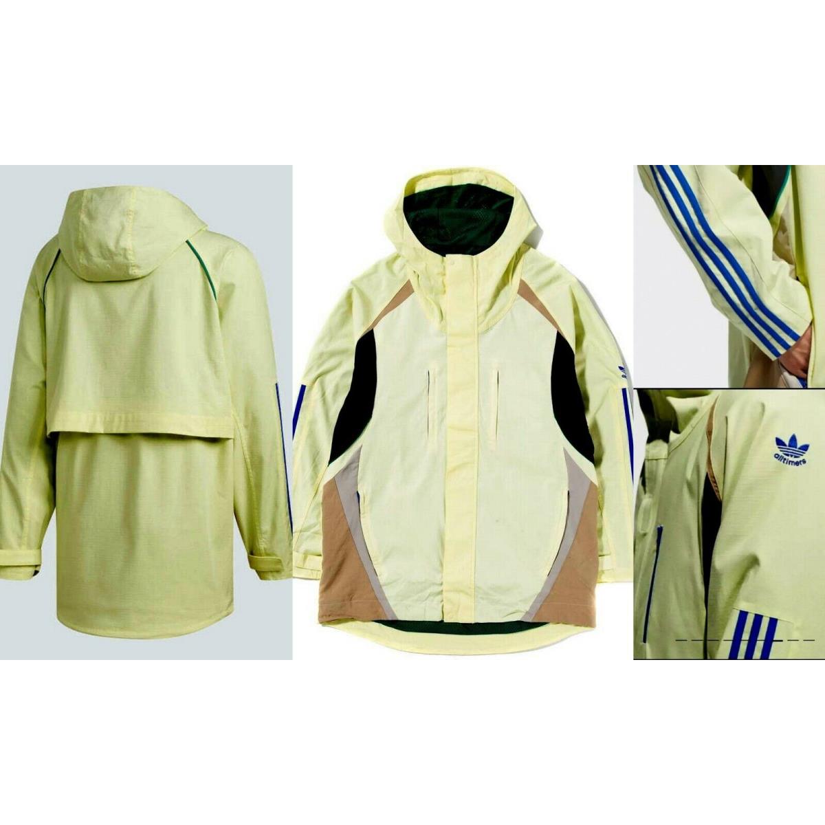 Adidas Alltimers Discovery Hooded Parka Snowboard Jacket Yellow Size M