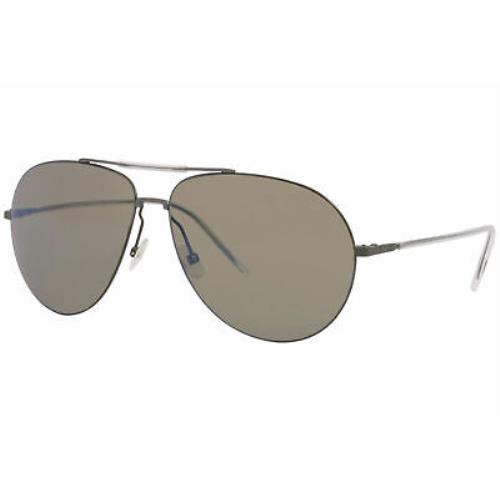 Dior Homme Dior0195s G7A/3U Sunglasses Men`s Matte Khaki/brown Mirror Lens 62mm