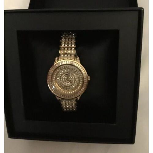 Adee Kaye Beverly Hills Gold Tone and Crystal Woman`s Watch Bling