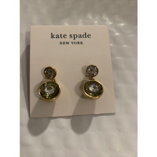 Kate Spade Double Drop Circle Stone Earrings Y1