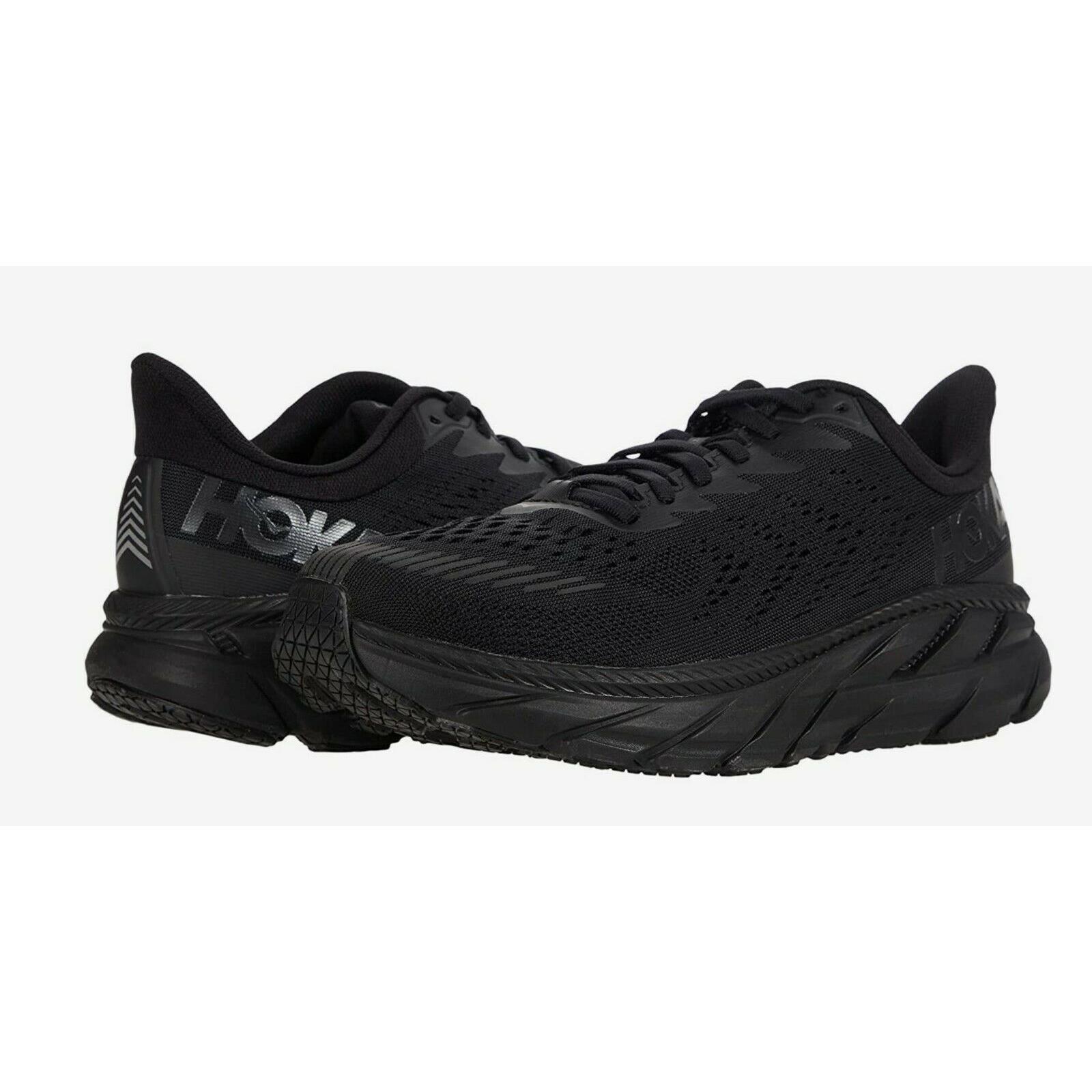 Hoka One One Men`s Clifton 7 Running Shoes Black/black 8 M US