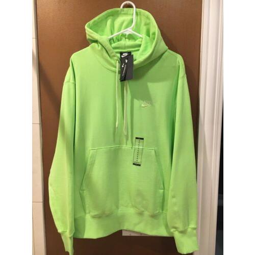 Green Nike Sweatshirt Hoodie Heavyweight Quality Kitted Men`s M DA0023-399