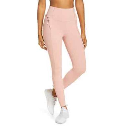 Nike Yoga Luxe Womens Infinalon Ruffled 7/8 Tights Pink Size Medium CU5395-685