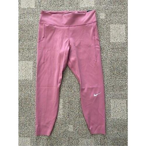 Nike Epic Luxe Womens Running Leggings Pink Plus Size 1X CT0822-614
