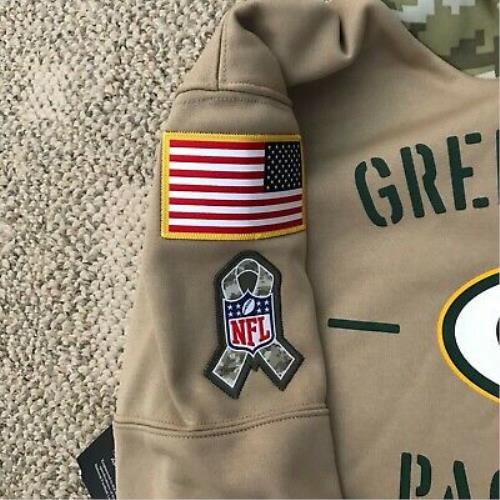 Men's S or women Nike Hoodie Sweatshirt NFL Green Bay Packers Salute  to Service