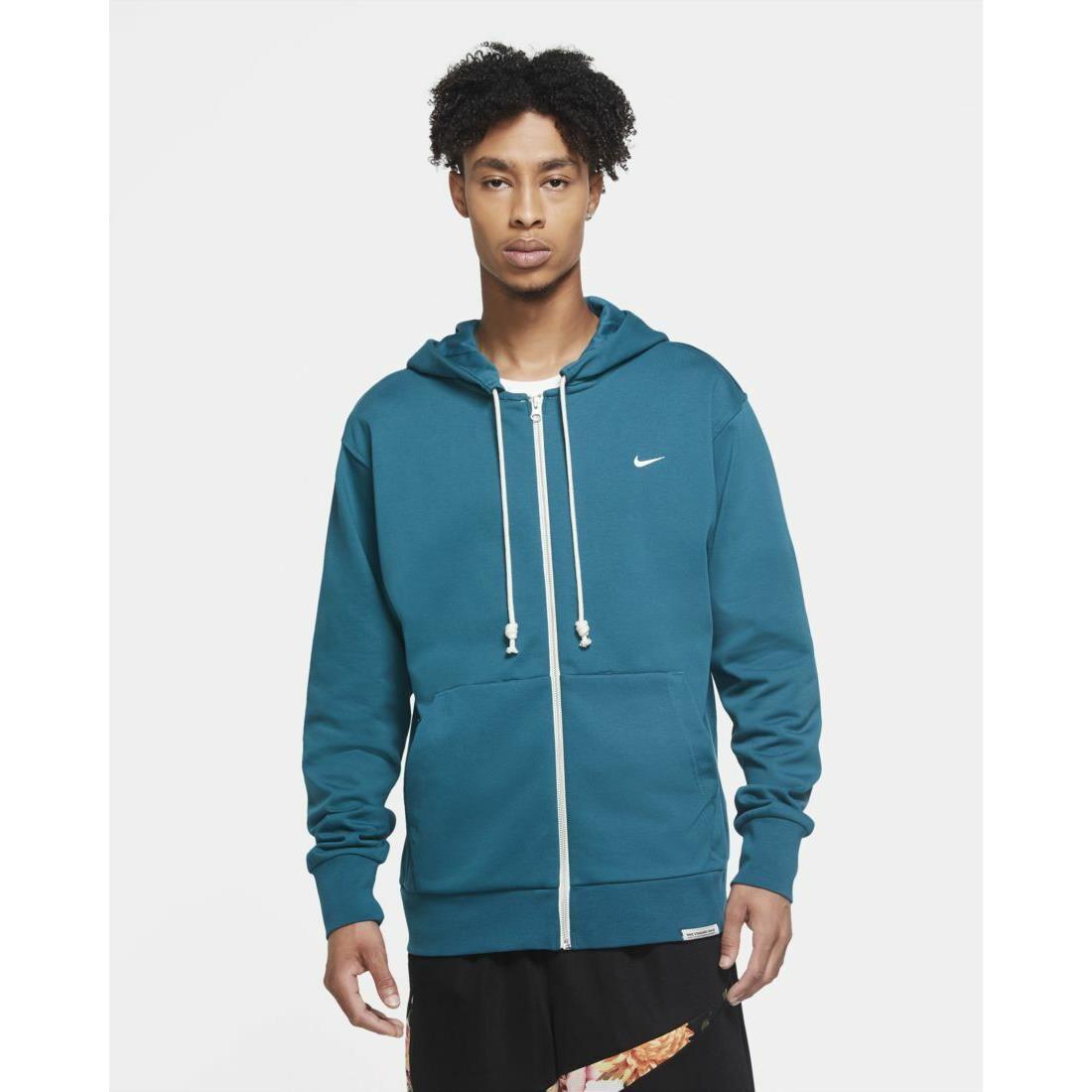 Nike Standard Issue Full Zip Basketball Hoodie Sweatshirt Jacket Teal Size XL