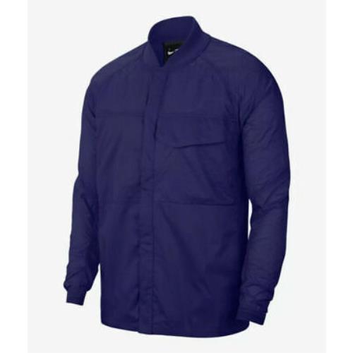 Men`s M Nike Nsw Sportswear Tech Pack Woven Windrunner Jacket Blue CJ5157-590