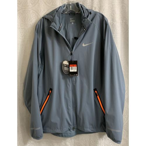 Nike Running Hoodie Light Weight Water Repellent Sweatshirt Size L Stay Dry