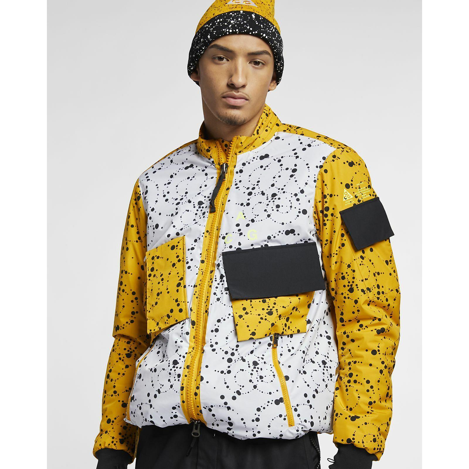 Nike Acg Insulated Jacket AQ3531 100 White/yellow-black Men`s Size 2XL